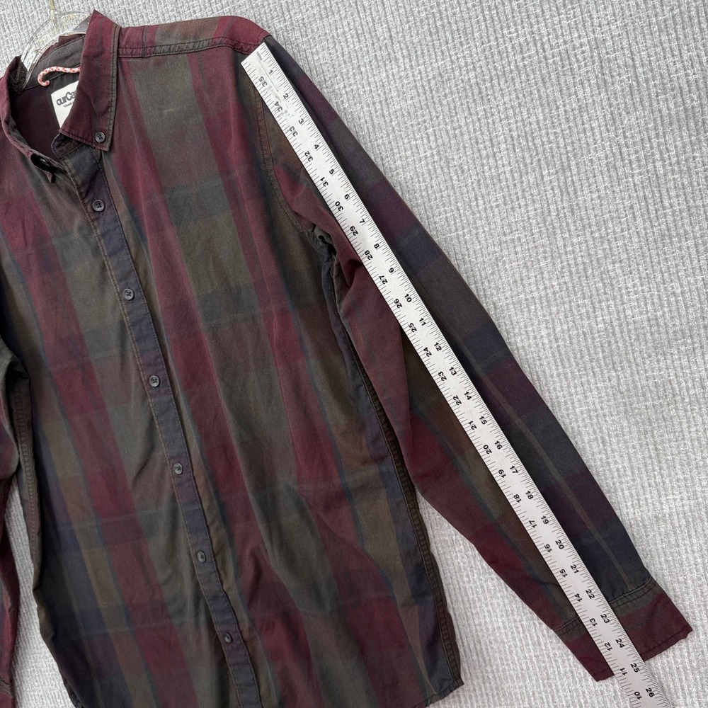OurCaste Mens Plaid Flannel Button Down Shirt Sz S Moisture Wicking Gorp Grunge - Picture 5 of 11